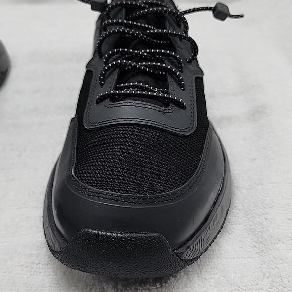 CLARKS NEW-DAVIS LOW TOP MENS ■SIZE 8■COLORWAY COMBI BLACK CANVAS ELASTIC-LACES - Picture 16 of 16